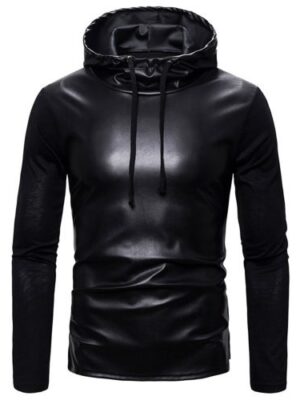 Leather Hoodie