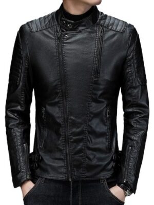 Black leather jacket